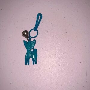 80’s Teal Fawn Deer Bambi Bell Charm